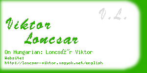 viktor loncsar business card